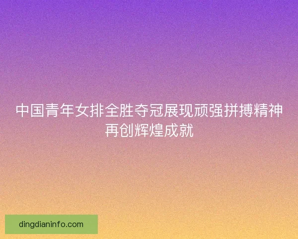 中国青年女排全胜夺冠展现顽强拼搏精神再创辉煌成就